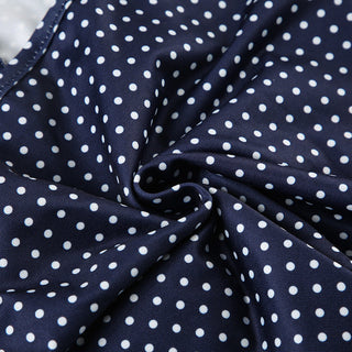 Bow polka dot V-neck slim vest