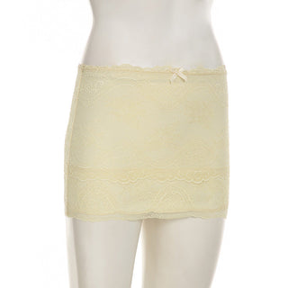 Bow lace double layer hip skirt