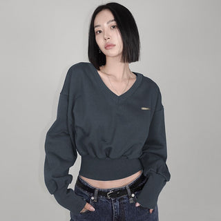 Loose V-neck sweater