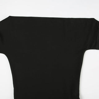 One collar waist slim long sleeve dress