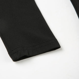 One collar waist slim long sleeve dress