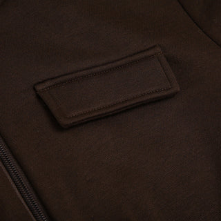 Hooded fur stitching zipper
