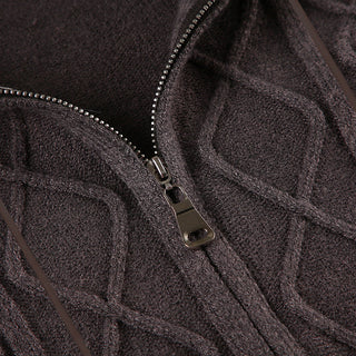 Furry Hooded Knitted Jacket