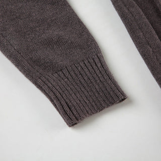 Furry Hooded Knitted Jacket