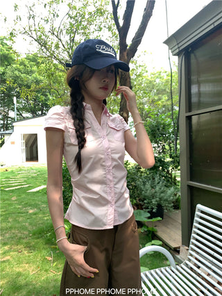retro plaid polo shirt