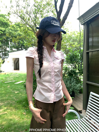 retro plaid polo shirt
