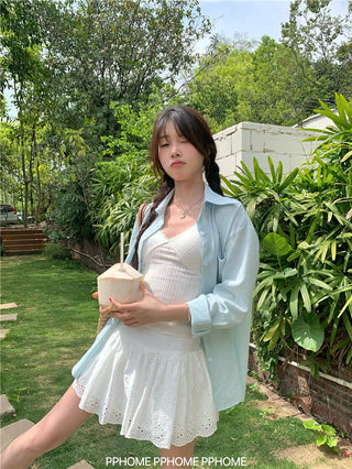 mint plaid sun shirt