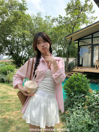 mint plaid sun shirt