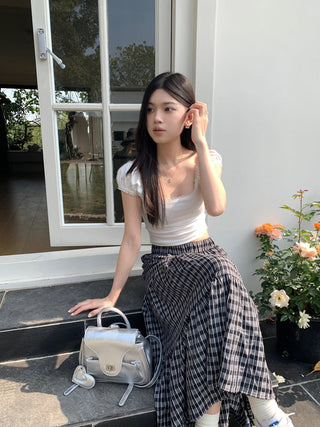 lace square floral top