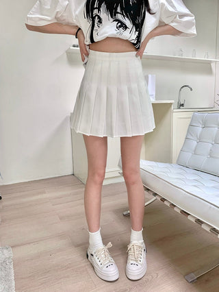 pleated commuter gray skirt