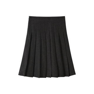 pleated miu wool skirt