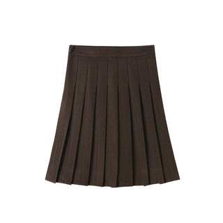pleated miu wool skirt