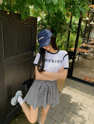 plaid printed 2pc set
