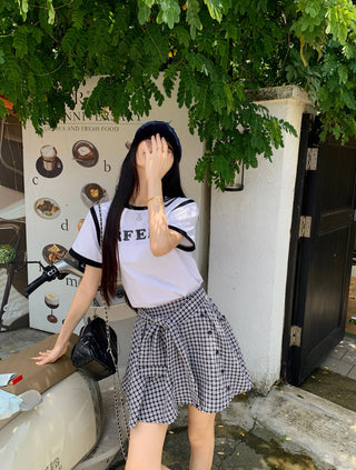 plaid printed 2pc set