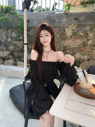 split polka dot shirt