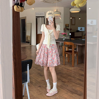 lace-up slimming short top