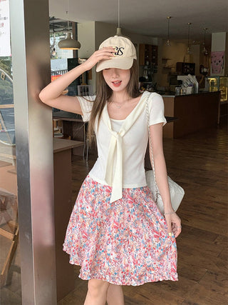 lace-up slimming short top