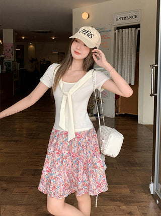 lace-up slimming short top