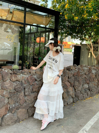 printed lace 2pc set