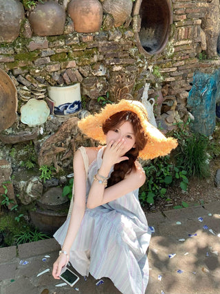 halter tied vacation dress