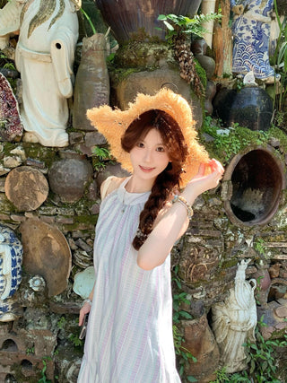 halter tied vacation dress