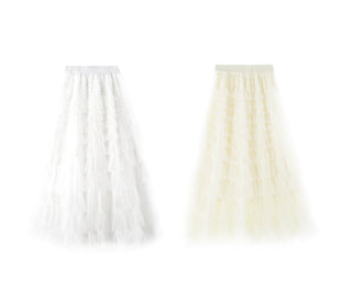 net yarn cake skirt