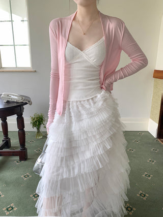 net yarn cake skirt