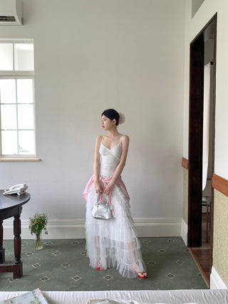 net yarn cake skirt
