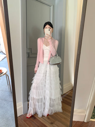 net yarn cake skirt