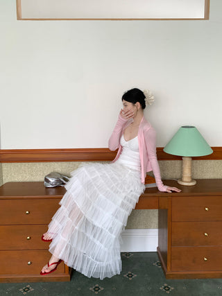 net yarn cake skirt