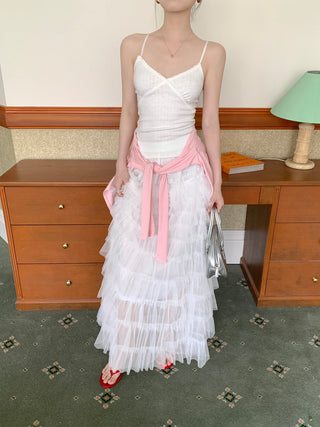 net yarn cake skirt