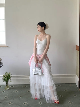 net yarn cake skirt