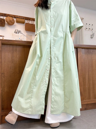green shirt dress