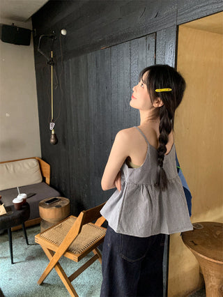 v-neck plaid camisole