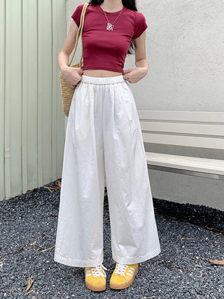 solid Yamamoto casual pants