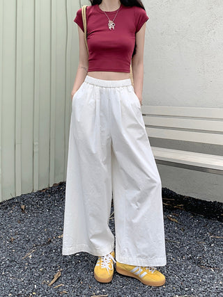 solid Yamamoto casual pants