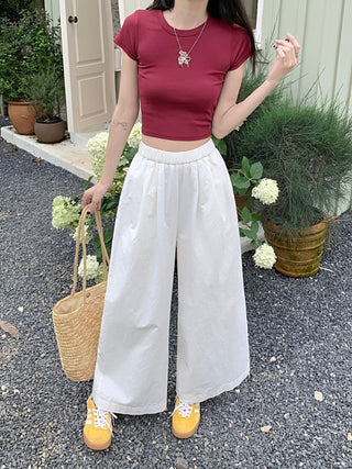 solid Yamamoto casual pants