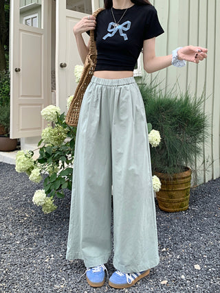 solid Yamamoto casual pants
