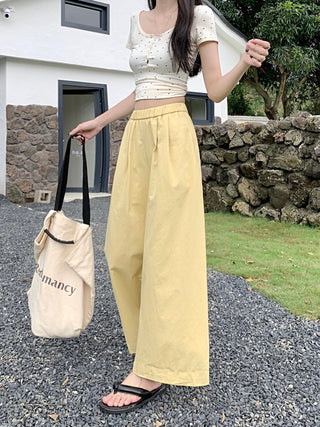 solid Yamamoto casual pants
