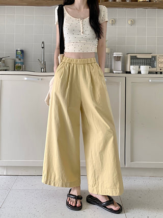 solid Yamamoto casual pants