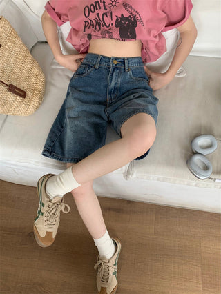 retro washed fifth jeans