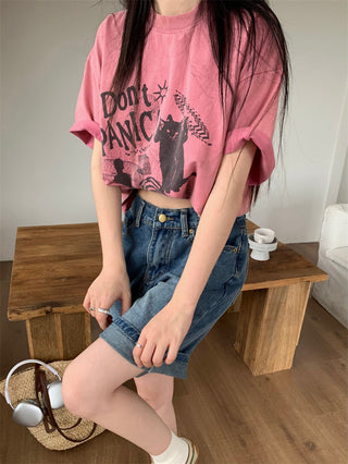 retro washed fifth jeans
