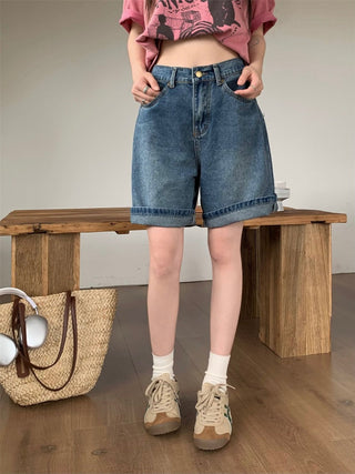 retro washed fifth jeans