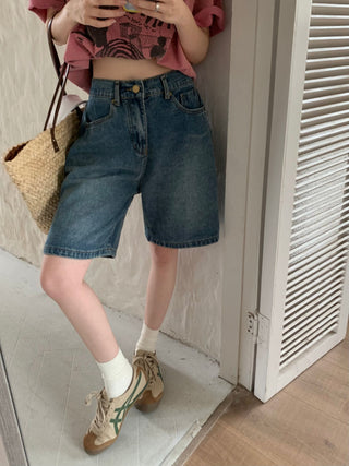 retro washed fifth jeans