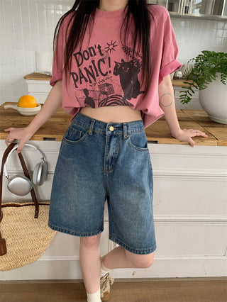 retro washed fifth jeans