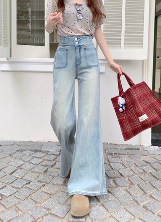 flared high waist jeans