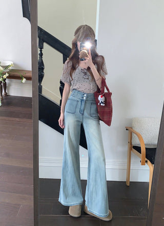 flared high waist jeans