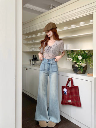 flared high waist jeans