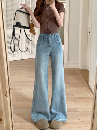 pocket flared waist jeans