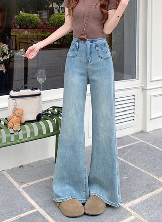 pocket flared waist jeans
